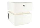 Bedside cabinet hanging with drawers LED lighting a USB charging port and a Bluetooth speaker ecru 3