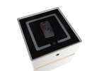 Bedside cabinet hanging with drawers LED lighting a USB charging port and a Bluetooth speaker ecru 8