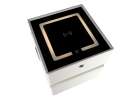Bedside cabinet hanging with drawers LED lighting a USB charging port and a Bluetooth speaker ecru 11