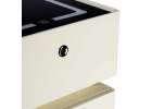 Bedside cabinet hanging with drawers LED lighting a USB charging port and a Bluetooth speaker ecru 16