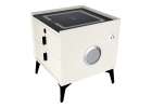 Bedside table with drawers LED lighting USB charging Bluetooth speaker ecru 3