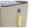 Bedside table with drawers LED lighting USB charging and Bluetooth speaker beige 5