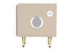 Bedside table with drawers LED lighting USB charging and Bluetooth speaker beige 11