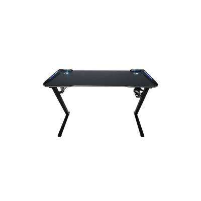 Biurko gamingowe LED podświetlenie RGB uchwyty komputerowe dla gracza 120x60cm