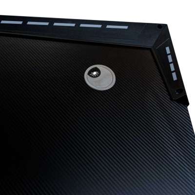 Biurko gamingowe LED podświetlenie RGB uchwyty komputerowe dla gracza 120x60cm
