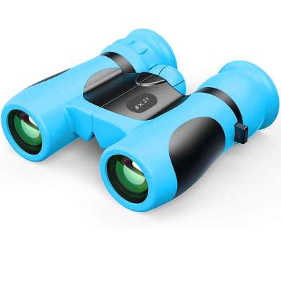 Children's Binoculars for Bird Watching 8x21mm HD Blue Case