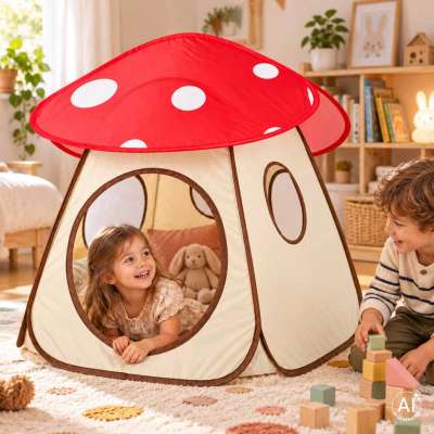 Children's Mushroom Tent Foldable Playhouse for the Kids' Room