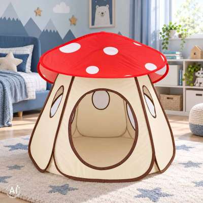 Children's Mushroom Tent Foldable Playhouse for the Kids' Room