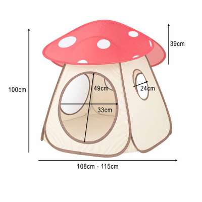 Children's Mushroom Tent Foldable Playhouse for the Kids' Room