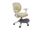 Children's desk chair adjustable swivel chair with footrest beige 2