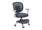 Children's desk chair adjustable swivel chair with footrest grey 2