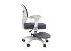 Children's desk chair adjustable swivel chair with footrest grey 3