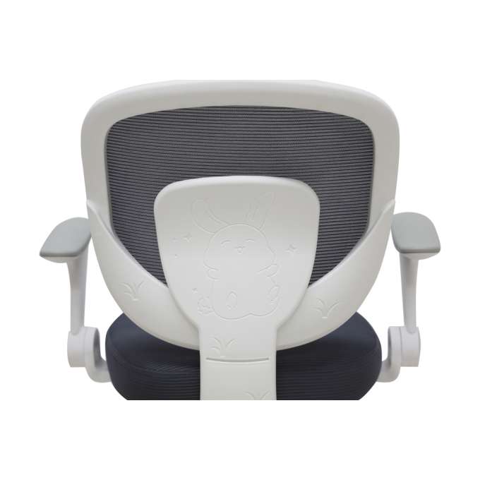 Children's desk chair adjustable swivel chair with footrest grey