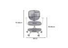 Children's desk chair adjustable swivel chair with footrest grey 9