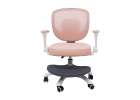 Children's desk chair adjustable swivel chair with footrest pink 1
