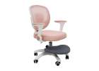 Children's desk chair adjustable swivel chair with footrest pink 2