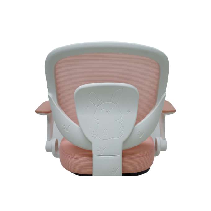 Children's desk chair adjustable swivel chair with footrest pink