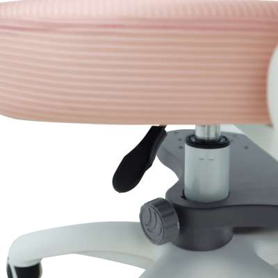 Children's desk chair adjustable swivel chair with footrest pink