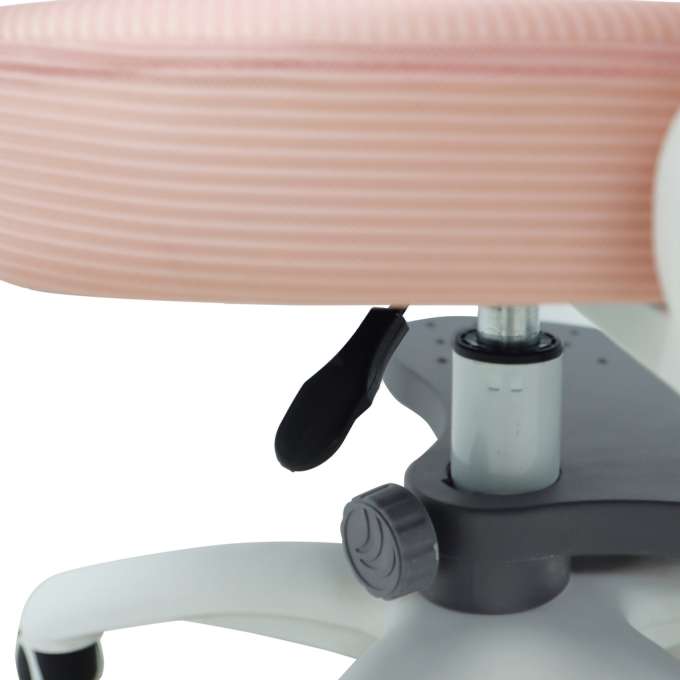 Children's desk chair adjustable swivel chair with footrest pink
