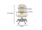 Children's desk chair ergonomic swivel adjustable beige 9