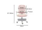 Children's desk chair ergonomic swivel adjustable pink 9