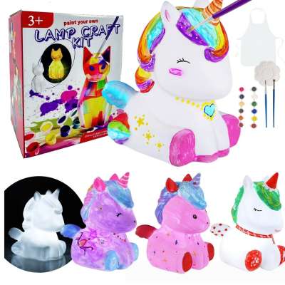 Children’s unicorn night lamp painting kit creative craft set