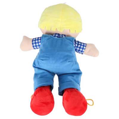 Doll plush cuddle toy educational dressing-learning boy