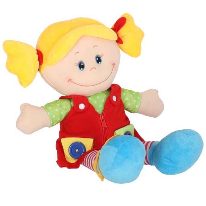 Doll plush cuddle toy educational dressing-learning girl