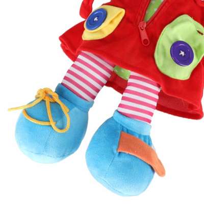 Doll plush cuddle toy educational dressing-learning girl