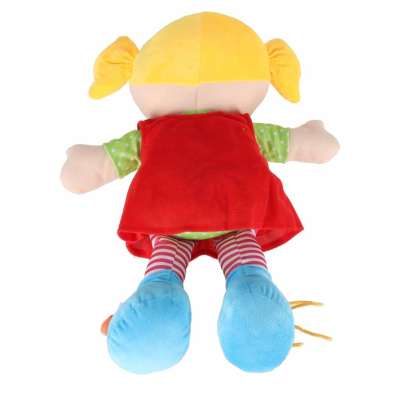 Doll plush cuddle toy educational dressing-learning girl