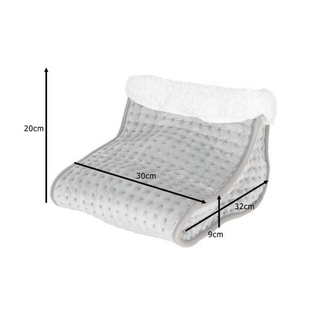 Electric Foot Warmer Soft 9 Heat Settings 75W with Timer