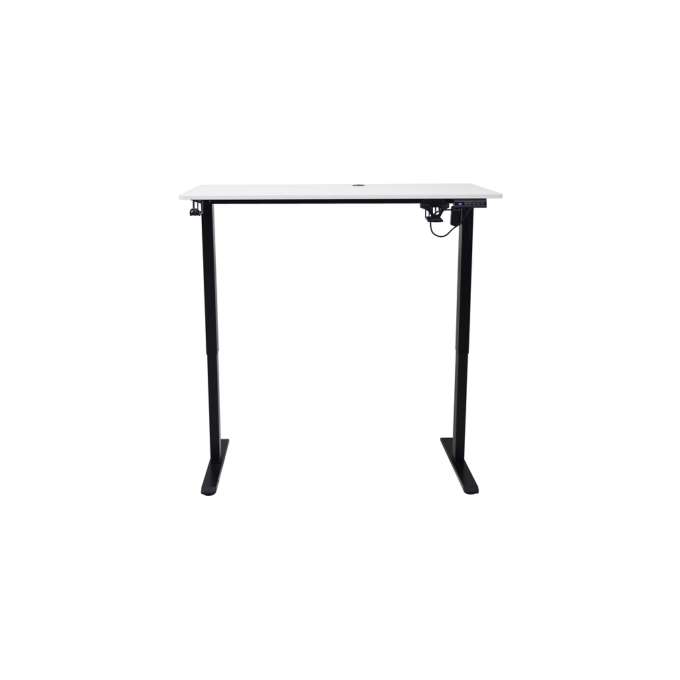 Electric height-adjustable desk with memory function and control panel 120x60 cm white