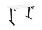 Electric height-adjustable desk with memory function and control panel 120x60 cm white 3