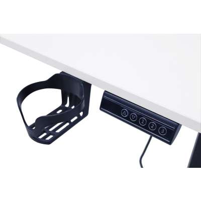 Electric height-adjustable desk with memory function and control panel 120x60 cm white