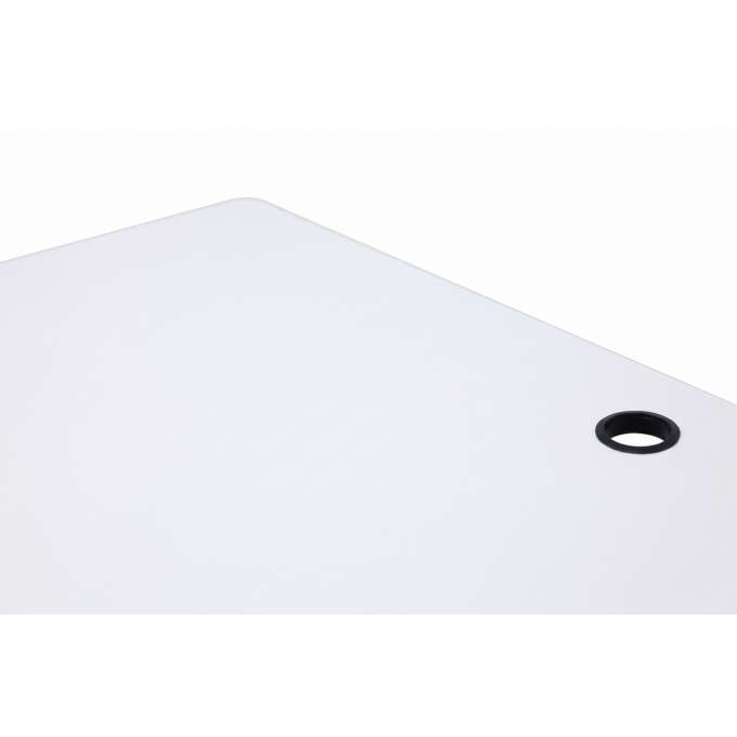 Electric height-adjustable desk with memory function and control panel 120x60 cm white