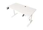 Electric height-adjustable desk with memory function and control panel 120x60 cm white 3