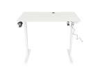 Electric height-adjustable desk with memory function and control panel 120x60 cm white 5