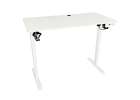 Electric height-adjustable desk with memory function and control panel 120x60 cm white 6