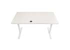 Electric height-adjustable desk with memory function and control panel 120x60 cm white 7