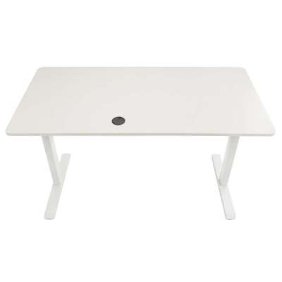 Electric height-adjustable desk with memory function and control panel 120x60 cm white