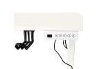 Electric height-adjustable desk with memory function and control panel 120x60 cm white 8