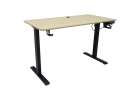 Electric height-adjustable desk with memory function and control panel 120x60 cm wood 3