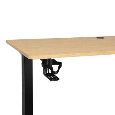 Electric height-adjustable desk with memory function and control panel 120x60 cm wood