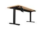 Electric height-adjustable desk with memory function and control panel 120x60 cm wood 6
