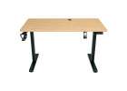 Electric height-adjustable desk with memory function and control panel 120x60 cm wood 7