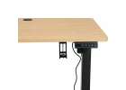 Electric height-adjustable desk with memory function and control panel 120x60 cm wood 8