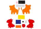 Embroidery sewing kit animal patterns set of 6 7