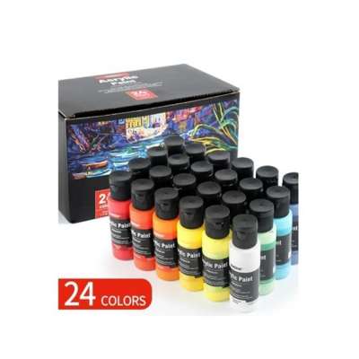 Farby akrylowe do malowania tkanin 24 kolory 60ml