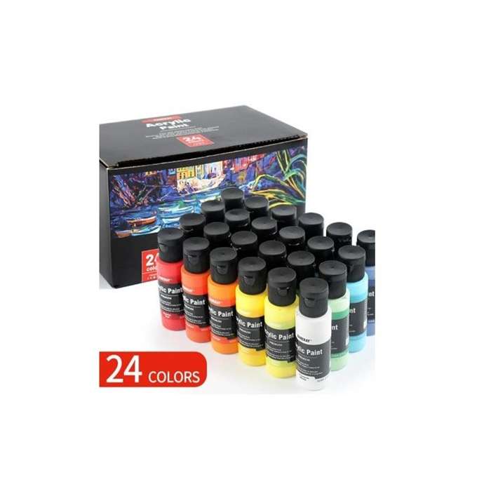 Farby akrylowe do malowania tkanin 24 kolory 60ml
