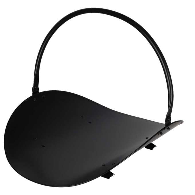 Firewood rack metal basket with handle for the fireplace